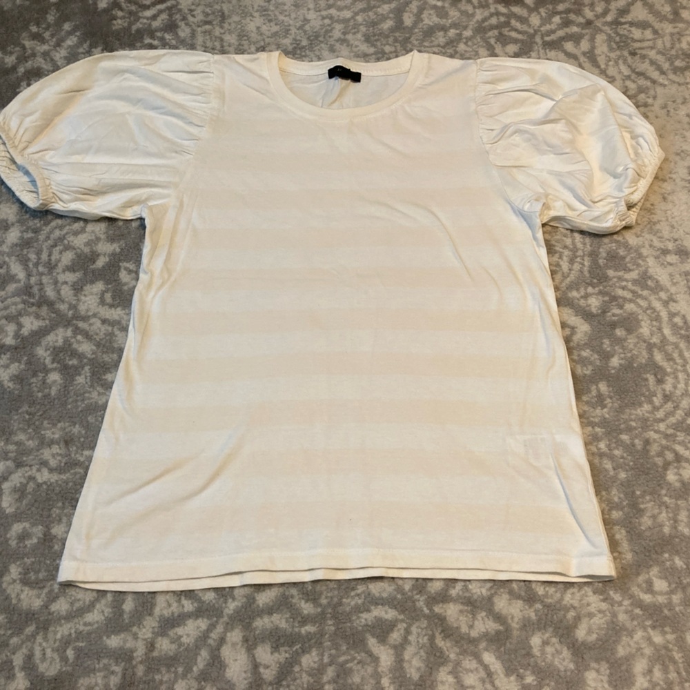 J. Crew Puff Sleeve Striped Tee